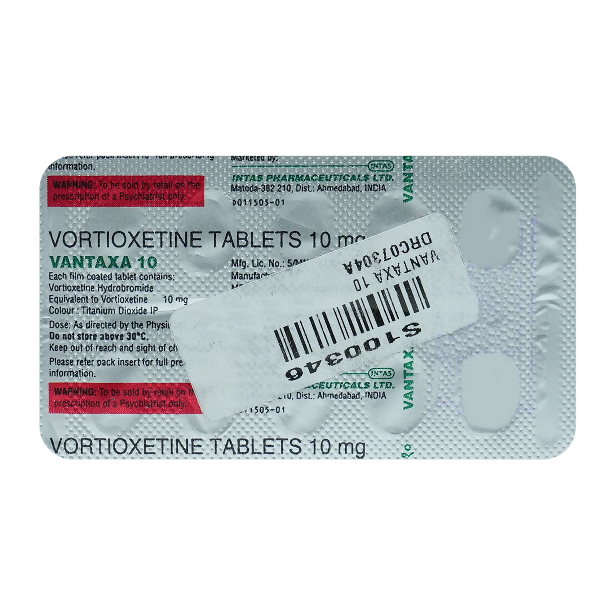 Vantaxa 10 Tablet 10's, Pack of 10 TabletS Vantaxa 10 Tablet 10's, Pack of 10 TabletS