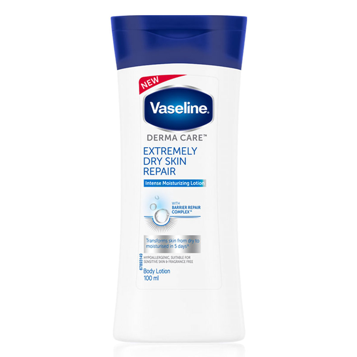 Vaseline Derma Care Intense Moisturizing Body Lotion 100 ml | With Barrier Repair Complex | Repairs & Moisturises Dry Skin In 5 Days | For Extremly Dry Skin & Sensitive Skin, Pack of 1 Vaseline Derma Care Intense Moisturizing Body Lotion 100 ml | With Barrier Repair Complex | Repairs & Moisturises Dry Skin In 5 Days | For Extremly Dry Skin & Sensitive Skin, Pack of 1