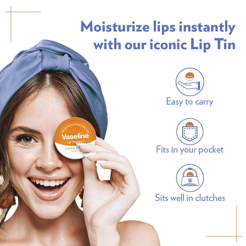 Vaseline Lip Therapy Cocoa Butter Lip Balm 17 gm | Infused With Cocoa Butter | Hydrates & Moisturises Dry Lips | Give Natural & Glossy Shine, Pack of 1 Vaseline Lip Therapy Cocoa Butter Lip Balm 17 gm | Infused With Cocoa Butter | Hydrates & Moisturises Dry Lips | Give Natural & Glossy Shine, Pack of 1