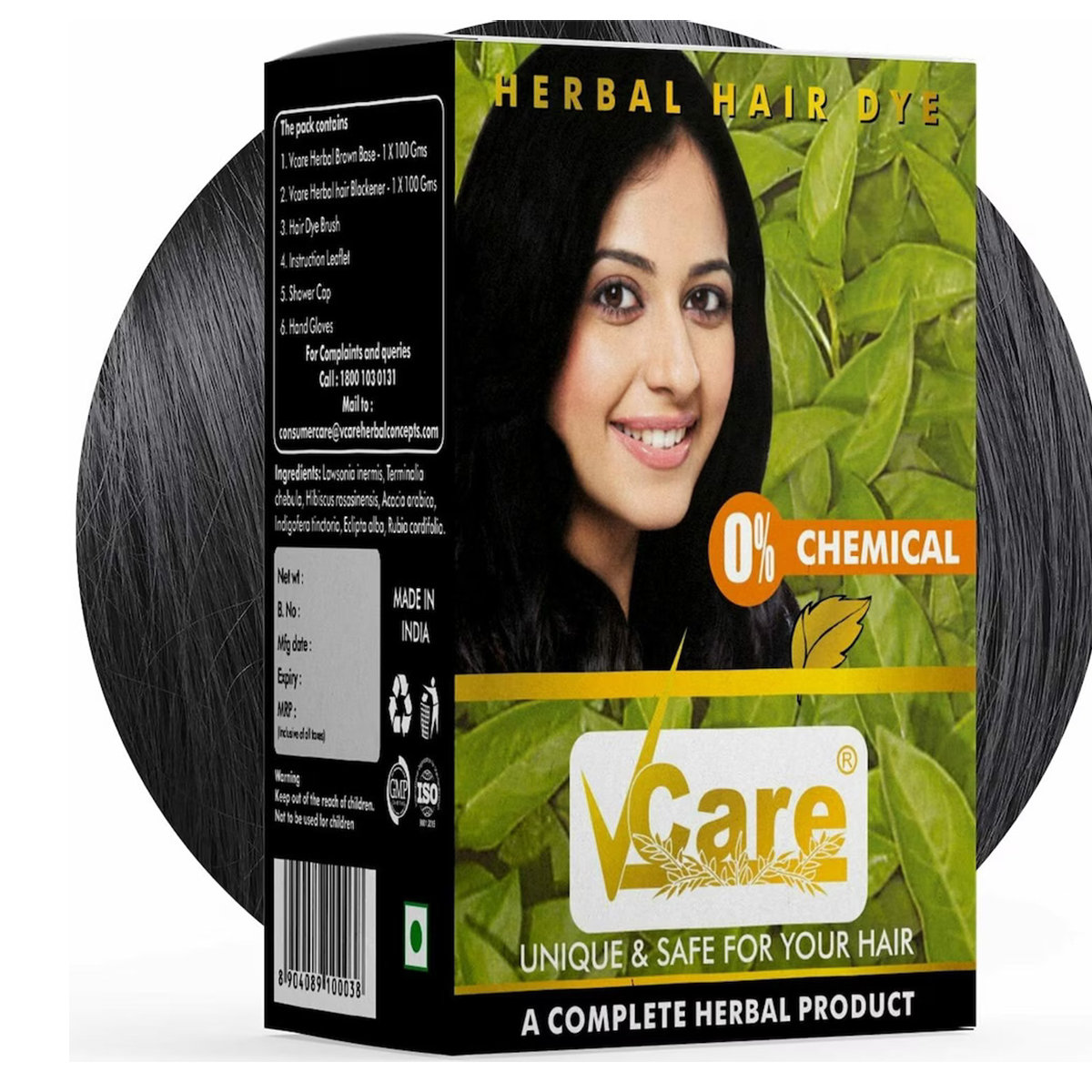Vcare Herbal Hair Dye, 200 gm, Pack of 1 Vcare Herbal Hair Dye, 200 gm, Pack of 1