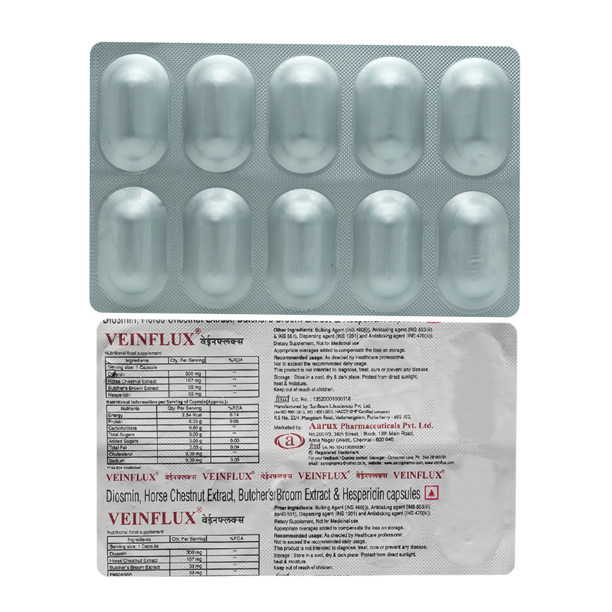 Veinflux Capsule 10's, Pack of 10 Veinflux Capsule 10's, Pack of 10