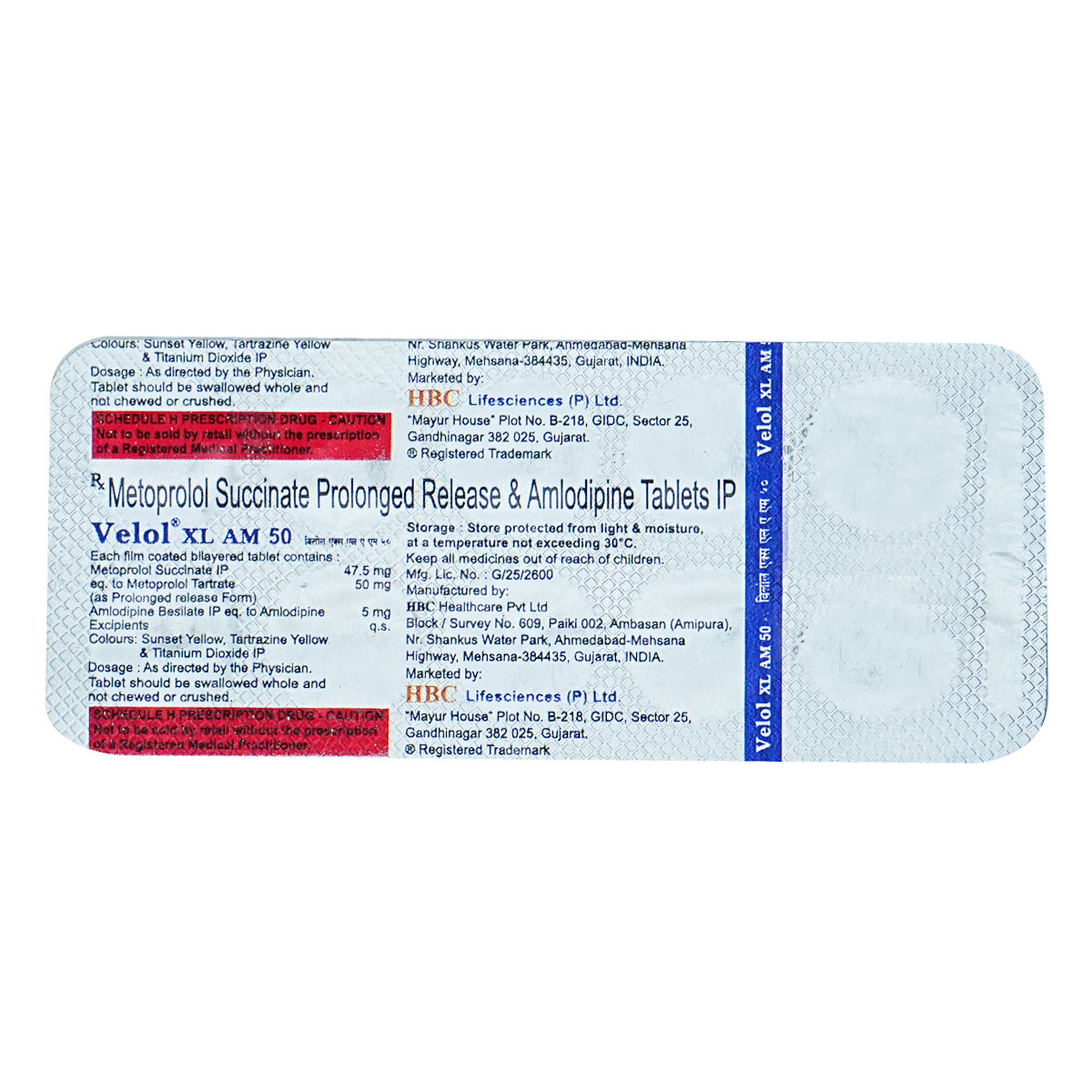 Velol XL-AM 50 Tablet 10's, Pack of 10 TabletS Velol XL-AM 50 Tablet 10's, Pack of 10 TabletS