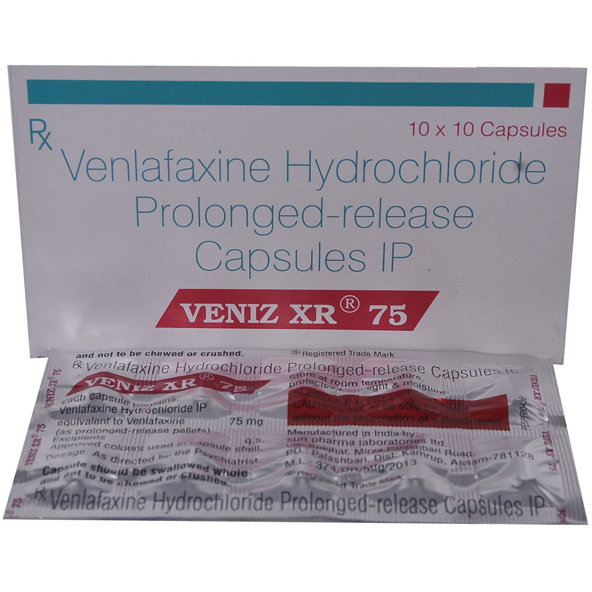 Veniz XR 75 Capsule 10's, Pack of 10 CAPSULES Veniz XR 75 Capsule 10's, Pack of 10 CAPSULES