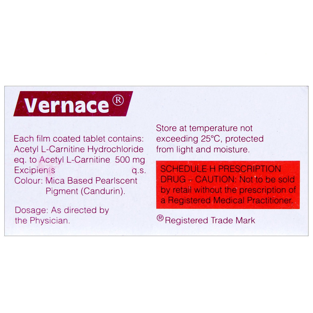 Vernace Tablet 10's, Pack of 10 TabletS Vernace Tablet 10's, Pack of 10 TabletS
