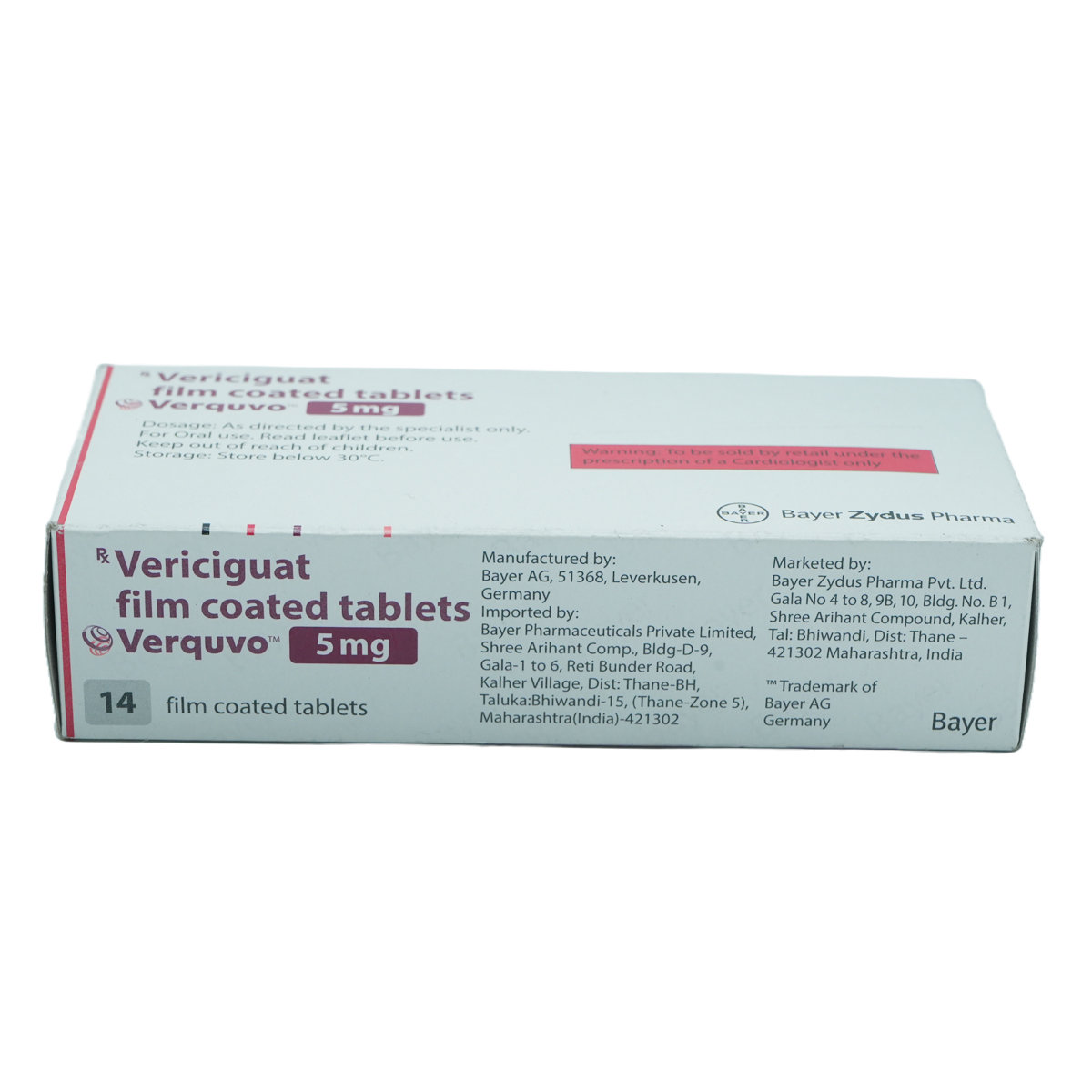 Verquvo 5 mg Tablet 14's, Pack of 14 TabletS Verquvo 5 mg Tablet 14's, Pack of 14 TabletS