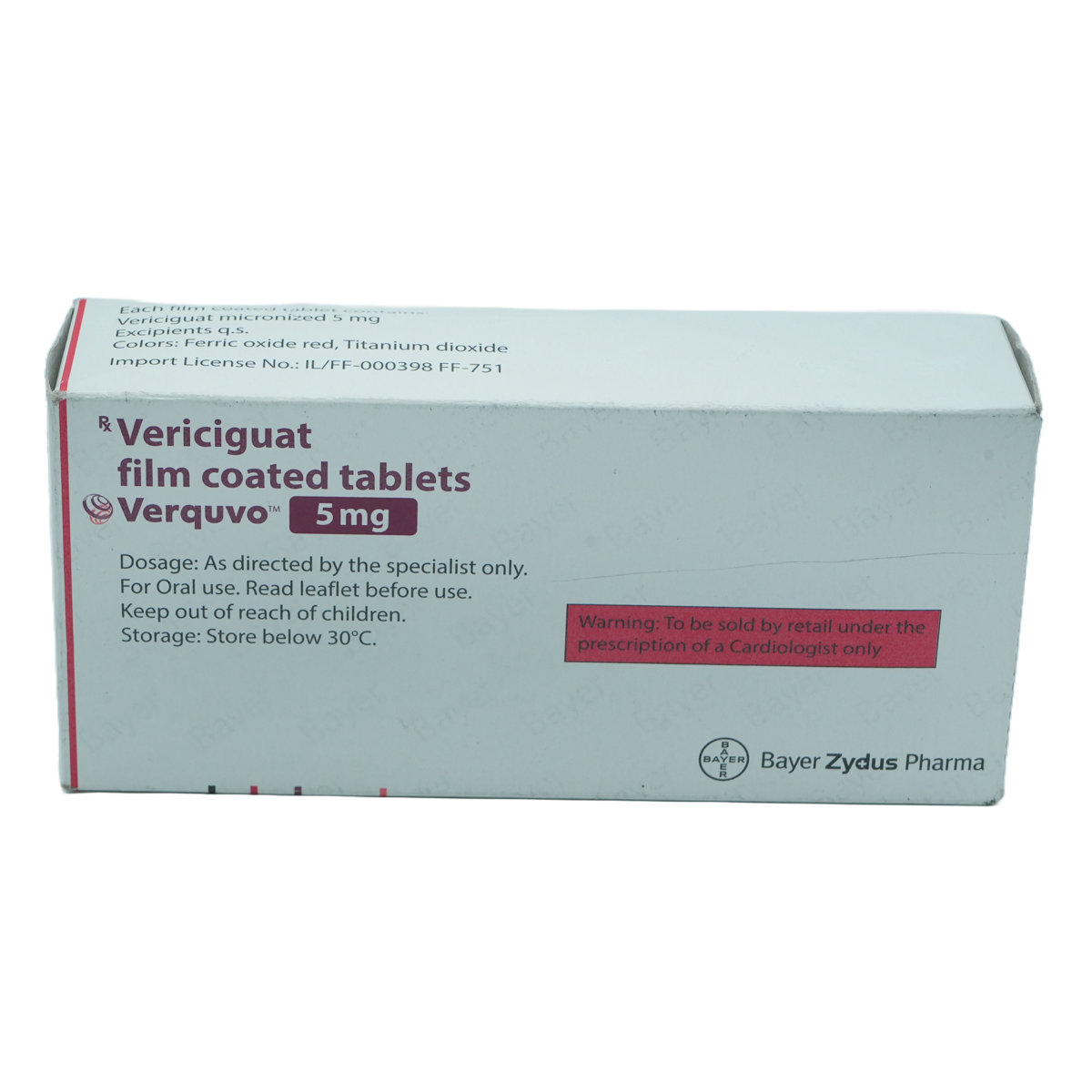 Verquvo 5 mg Tablet 14's, Pack of 14 TabletS Verquvo 5 mg Tablet 14's, Pack of 14 TabletS