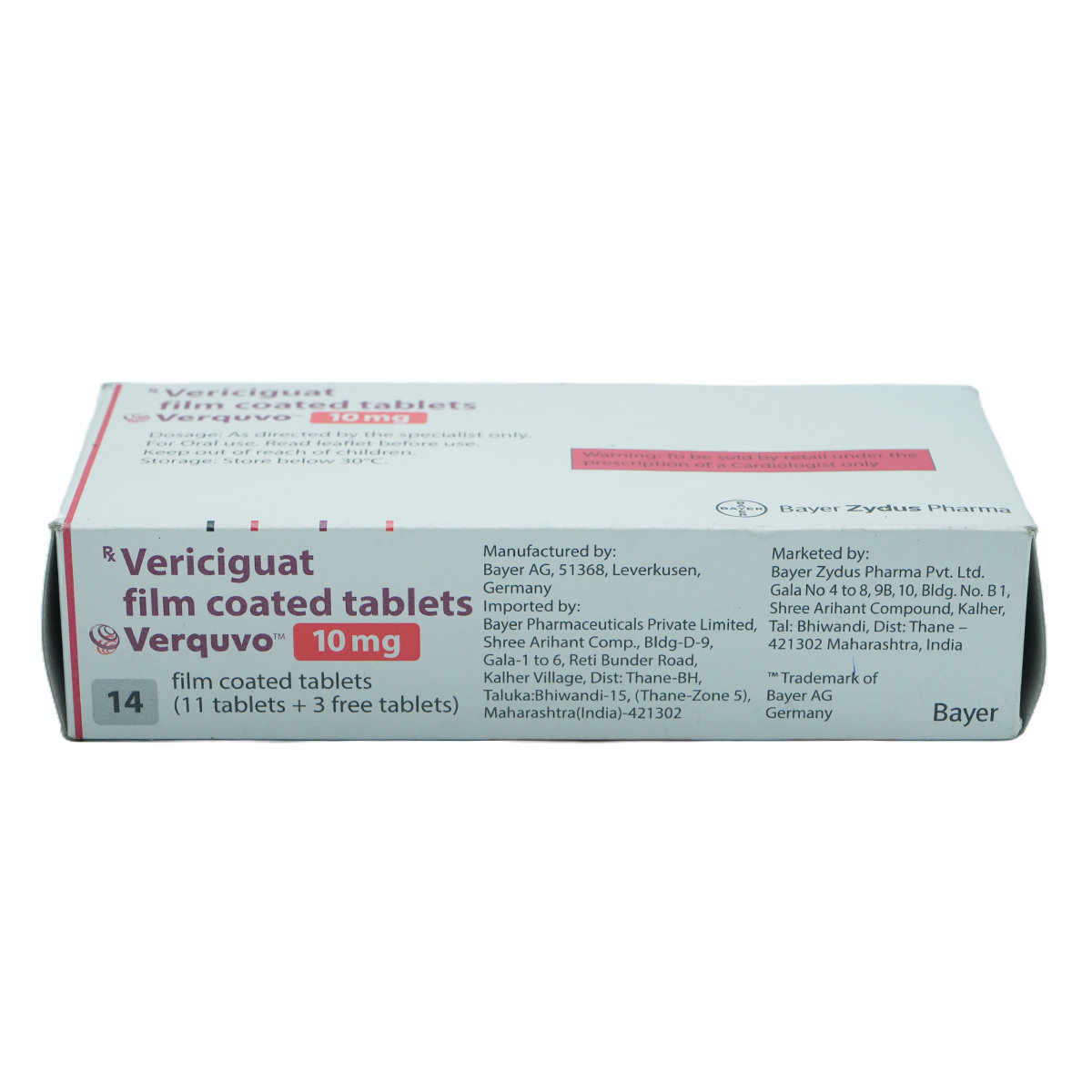 Verquvo 10 mg Tablet 14's, Pack of 14 TabletS Verquvo 10 mg Tablet 14's, Pack of 14 TabletS