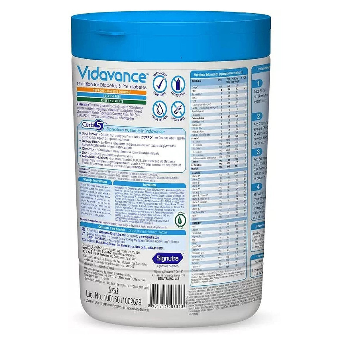 Vidavance Advanced Nutrition Mango Flavour Powder for Diabetes & Pre-Diabetes, 400 gm, Pack of 1 Vidavance Advanced Nutrition Mango Flavour Powder for Diabetes & Pre-Diabetes, 400 gm, Pack of 1