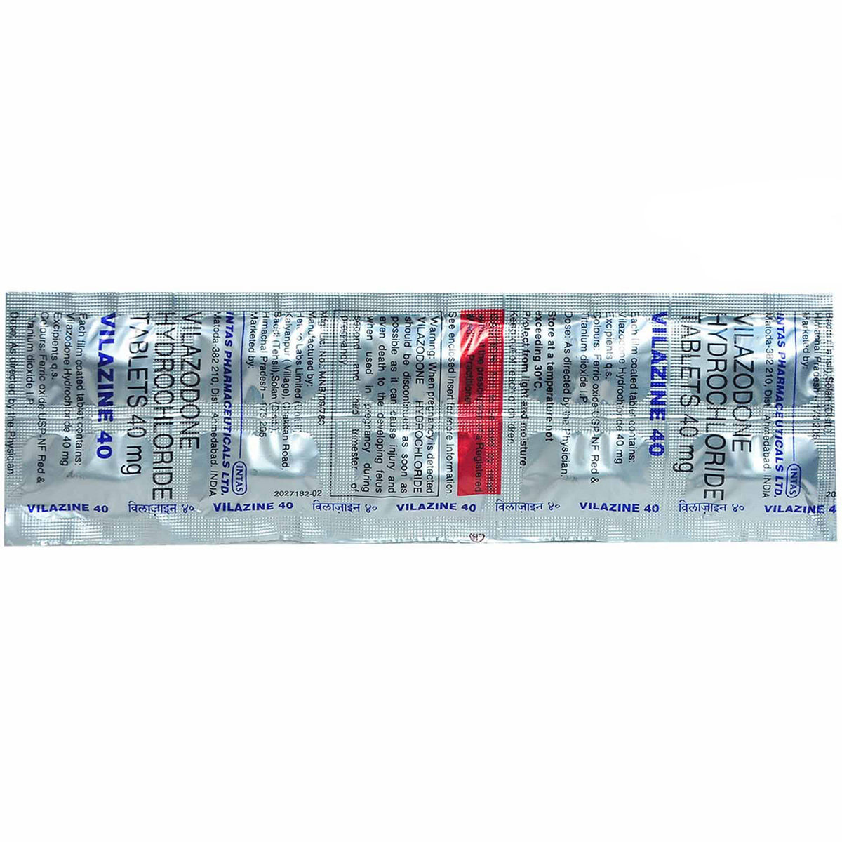 Vilazine 40 Tablet 10's, Pack of 10 TABLETS Vilazine 40 Tablet 10's, Pack of 10 TABLETS