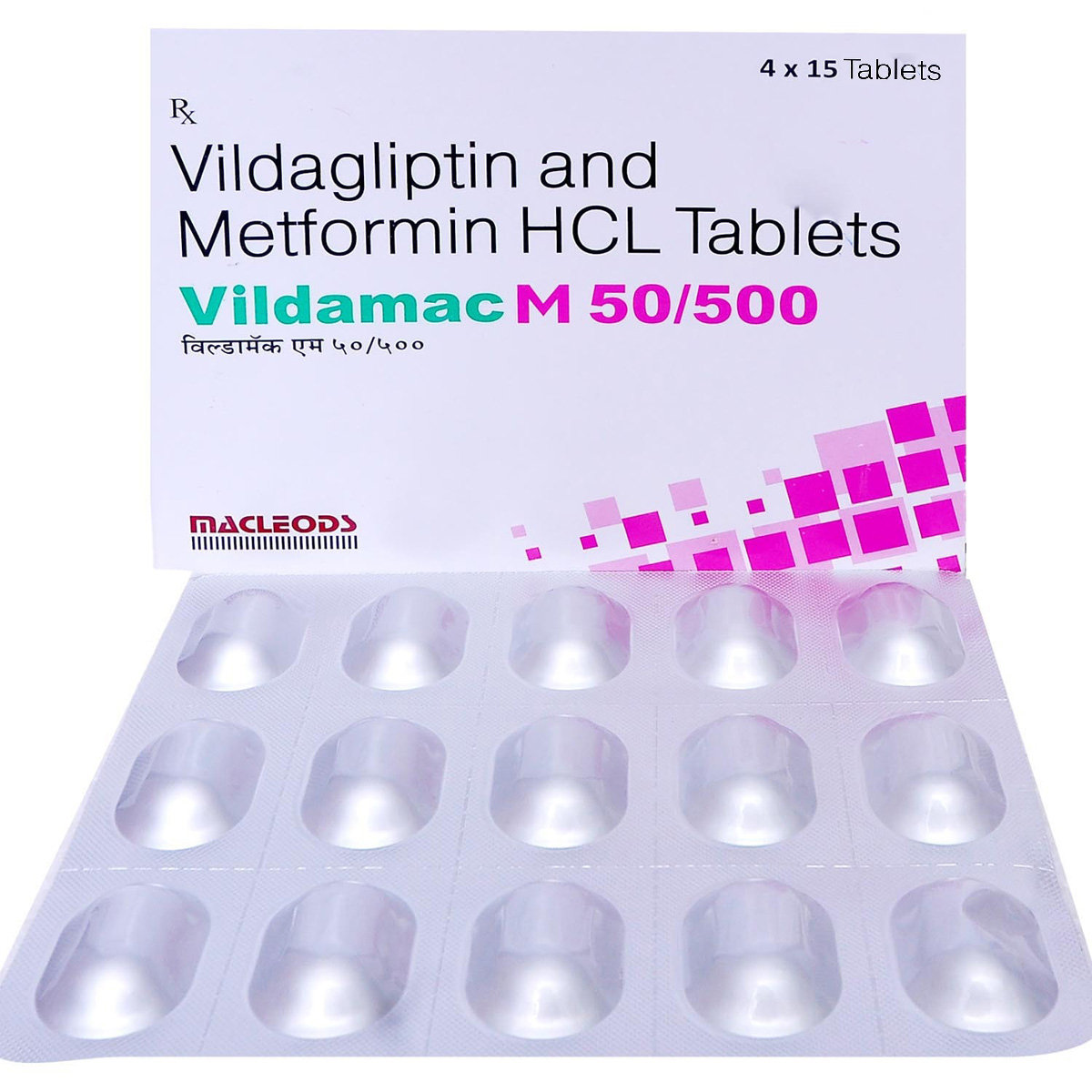 Vildamac M 50/500 Tablet 15's, Pack of 15 TABLETS Vildamac M 50/500 Tablet 15's, Pack of 15 TABLETS