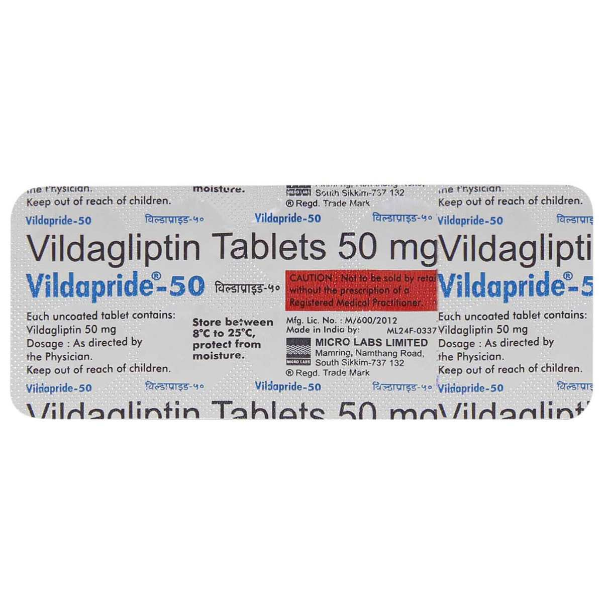 Vildapride-50 Tablet 10's, Pack of 10 TABLETS Vildapride-50 Tablet 10's, Pack of 10 TABLETS