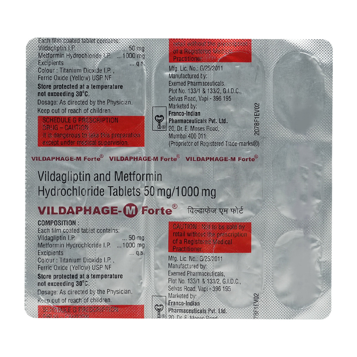 Vildaphage M Forte Tablet 15's, Pack of 15 TABLETS Vildaphage M Forte Tablet 15's, Pack of 15 TABLETS