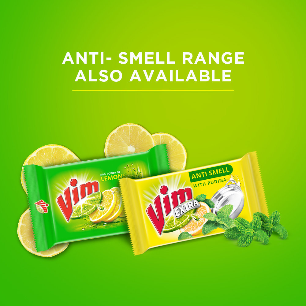 Vim Dishwash Bar, 125 gm, Pack of 1 Vim Dishwash Bar, 125 gm, Pack of 1