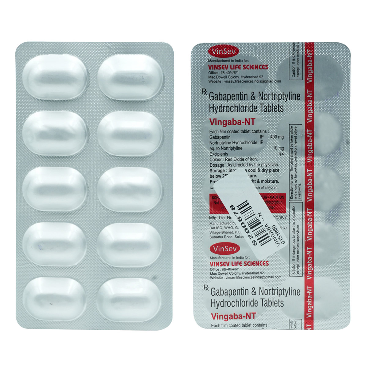 Vingaba-NT Tablet 10's, Pack of 10 TABLETS Vingaba-NT Tablet 10's, Pack of 10 TABLETS