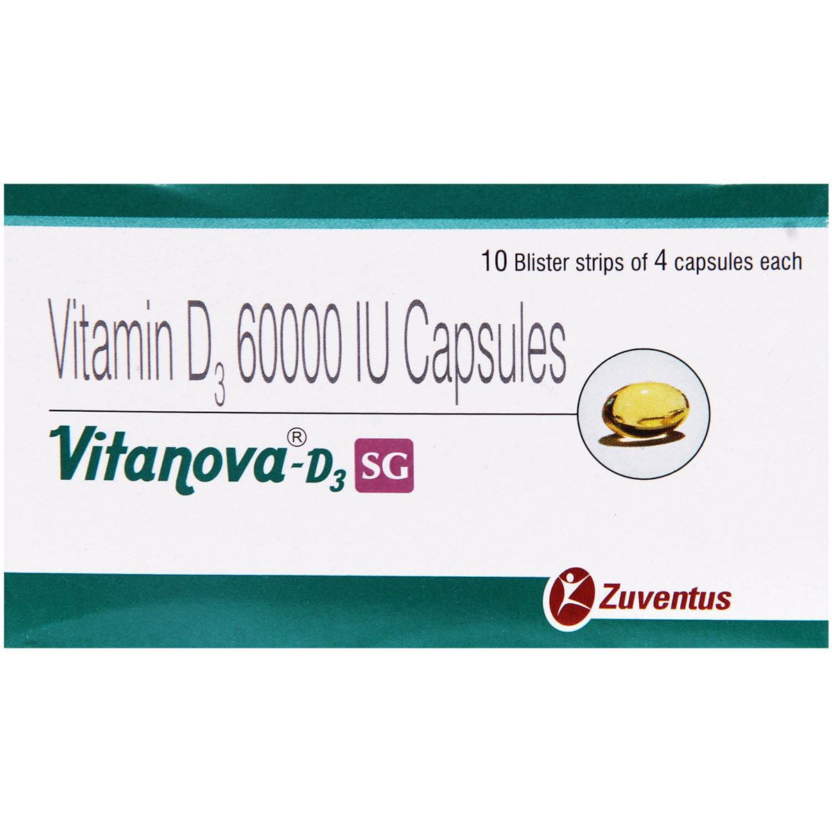 Vitanova-D3 SG Capsule 4's, Pack of 4 Vitanova-D3 SG Capsule 4's, Pack of 4