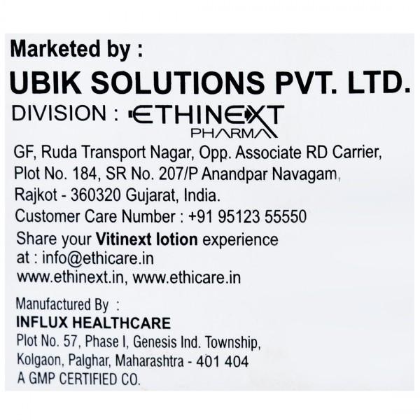 Vitinext Skin Lotion 60 ml | Treatment Of Vitiligo | Non Sticky, Pack of 1 Vitinext Skin Lotion 60 ml | Treatment Of Vitiligo | Non Sticky, Pack of 1