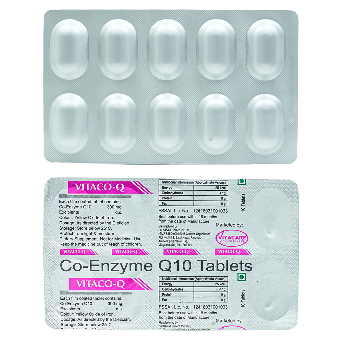 Vitaco-Q 300 Tablet 10's, Pack of 10 TabletS Vitaco-Q 300 Tablet 10's, Pack of 10 TabletS