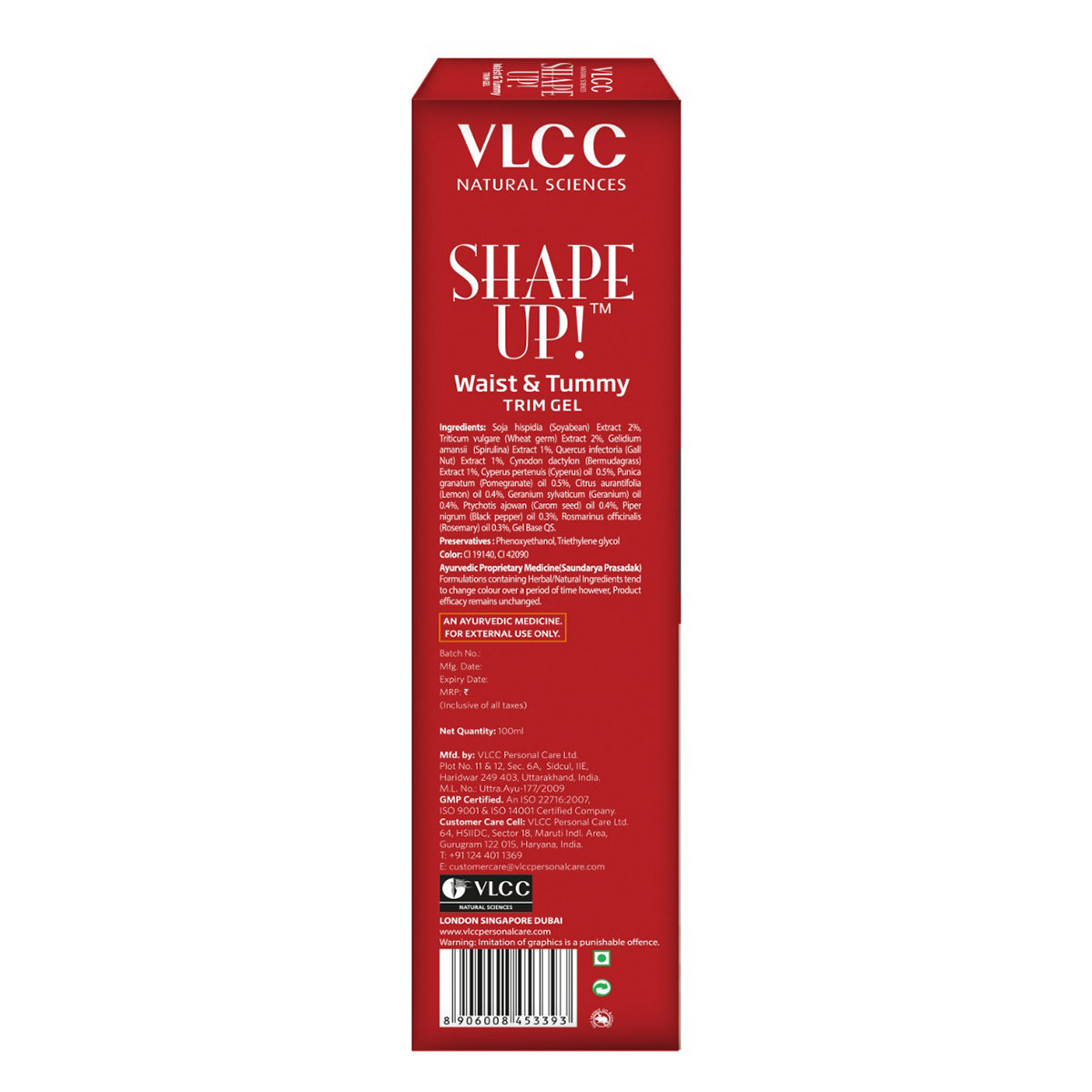 VLCC Shape Up Waist & Tummy Trim Gel 100 gm | Flatter & Firmer Abdomen In 3-6 Weeks | Shaping Solution | For Men & women, Pack of 1 VLCC Shape Up Waist & Tummy Trim Gel 100 gm | Flatter & Firmer Abdomen In 3-6 Weeks | Shaping Solution | For Men & women, Pack of 1