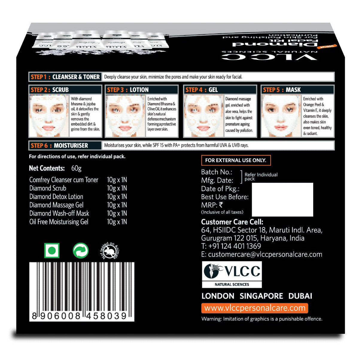 VLCC Diamond Facial Kit 1 Count | For Skin Polishing & Purification, Pack of 1 VLCC Diamond Facial Kit 1 Count | For Skin Polishing & Purification, Pack of 1