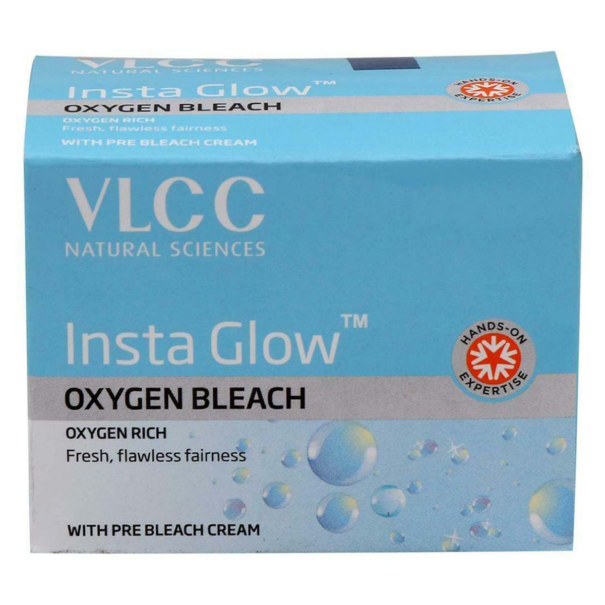 VLCC Insta Glow Oxygen Bleach 25 gm | With Pre Bleach Cream | For Fresh, Flawless Fairness, Pack of 1 VLCC Insta Glow Oxygen Bleach 25 gm | With Pre Bleach Cream | For Fresh, Flawless Fairness, Pack of 1