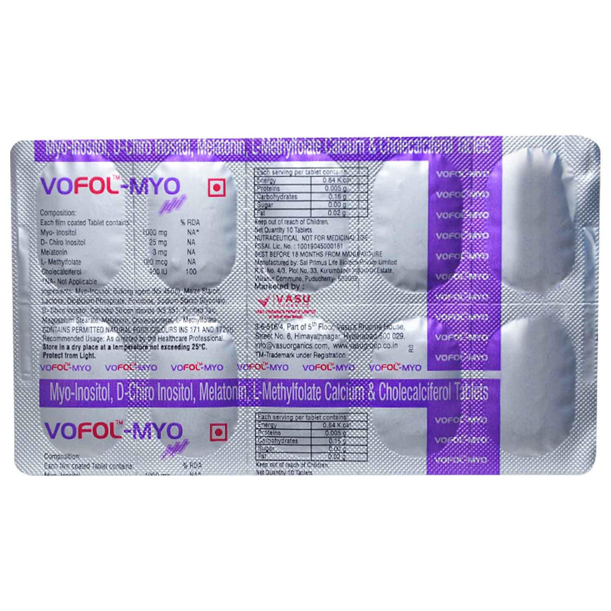 Vofol-Myo Tablet 10's, Pack of 10 Vofol-Myo Tablet 10's, Pack of 10