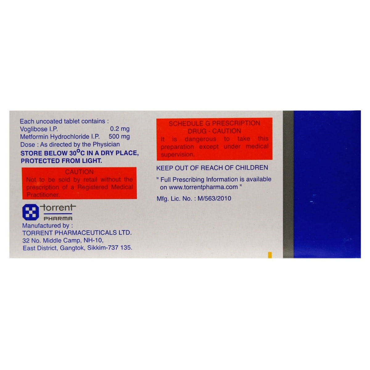 Voglitor MF 0.2 Tablet 10's, Pack of 10 Voglitor MF 0.2 Tablet 10's, Pack of 10