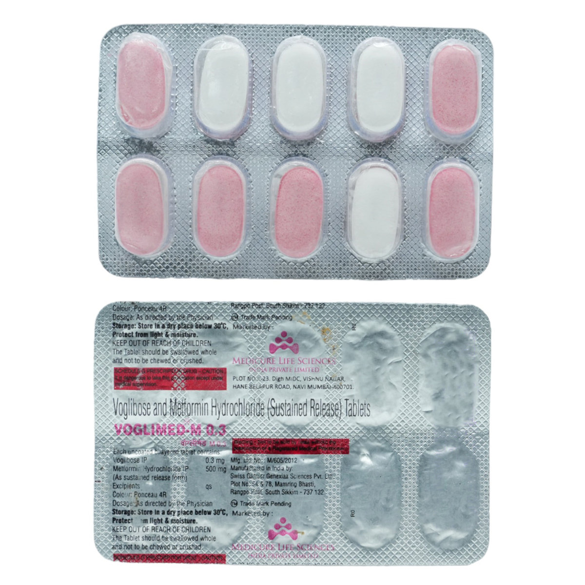 Voglimed-M 0.3 Tablet 10's, Pack of 10 Voglimed-M 0.3 Tablet 10's, Pack of 10