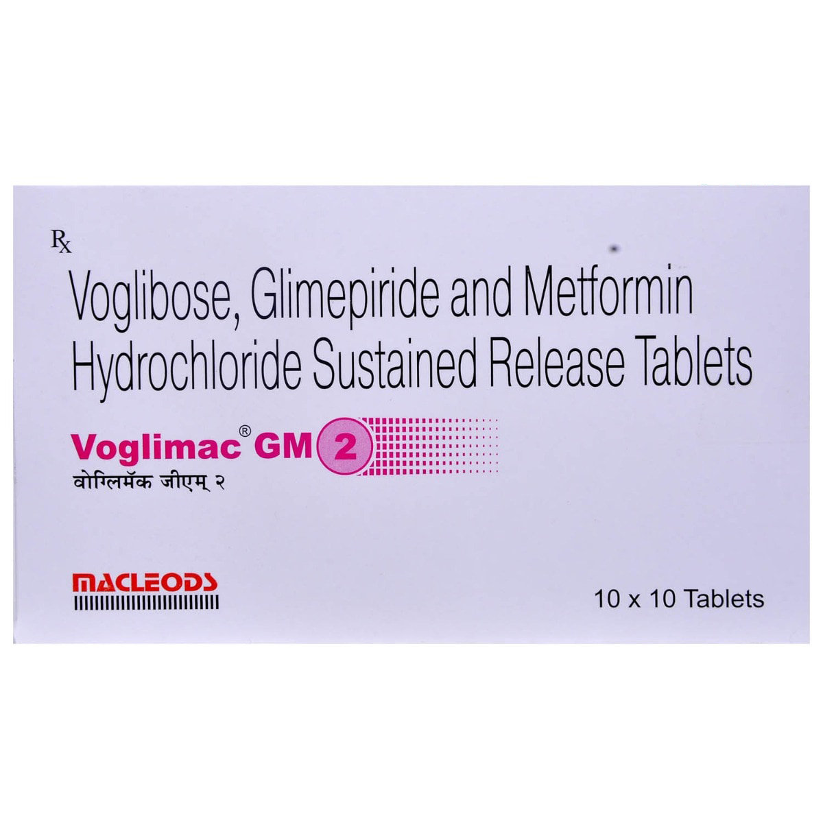 Voglimac GM 2 Tablet 10's, Pack of 10 TABLETS Voglimac GM 2 Tablet 10's, Pack of 10 TABLETS