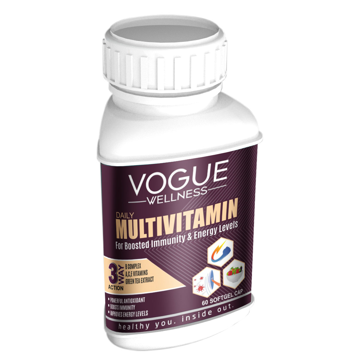 Vogue Wellness Daily Multivitamin, 60 Softgel Capsules, Pack of 1 Vogue Wellness Daily Multivitamin, 60 Softgel Capsules, Pack of 1