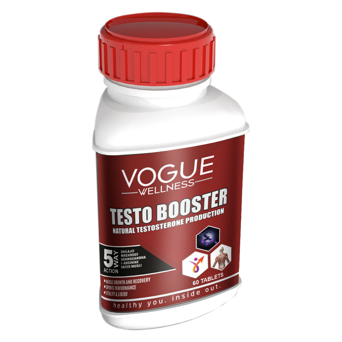 Vogue Wellness Testo Booster, 60 Tablets, Pack of 1 Vogue Wellness Testo Booster, 60 Tablets, Pack of 1