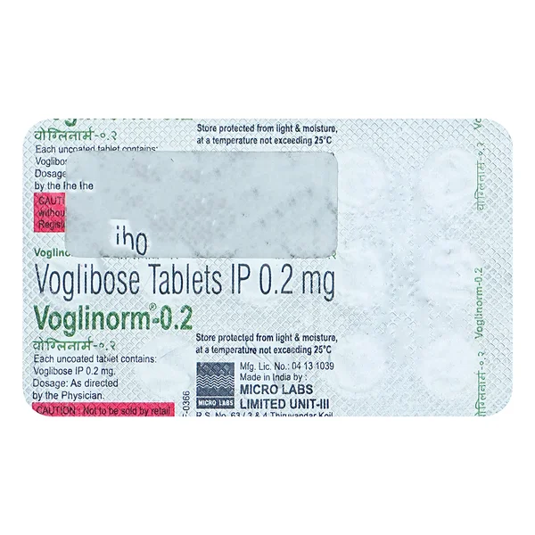Voglinorm 0.2 mg Tablet 15's, Pack of 15 TabletS