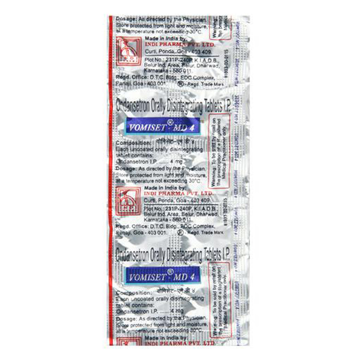 Vomiset-MD4 Tablet 10's, Pack of 10 TabletS Vomiset-MD4 Tablet 10's, Pack of 10 TabletS