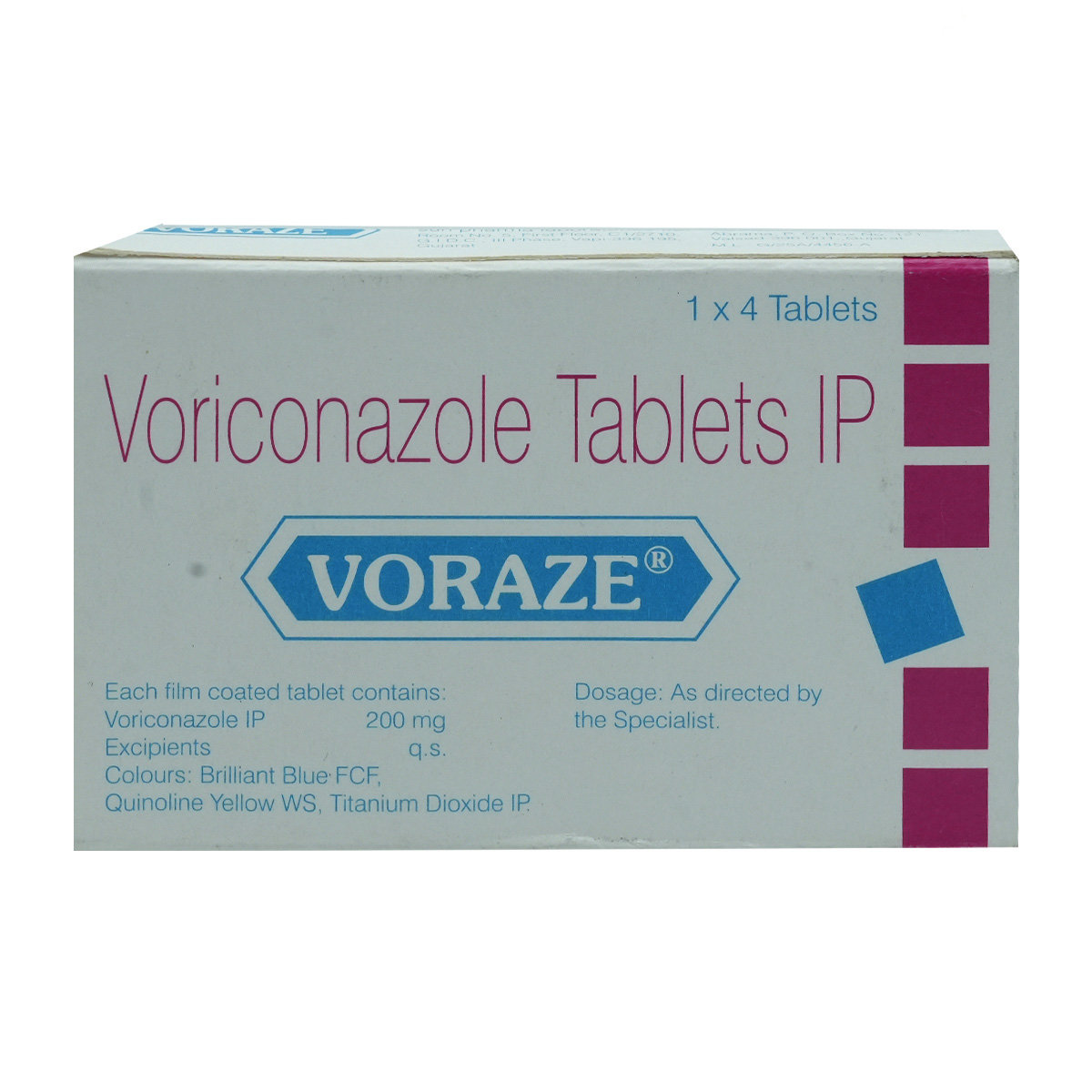Voraze 200 mg Tablet 4's, Pack of 4 TABLETS Voraze 200 mg Tablet 4's, Pack of 4 TABLETS