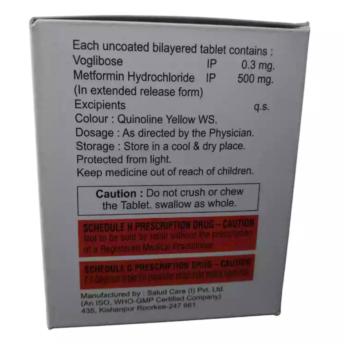 Vose-MF 0.3 Tablet 15's, Pack of 15 TABLETS Vose-MF 0.3 Tablet 15's, Pack of 15 TABLETS