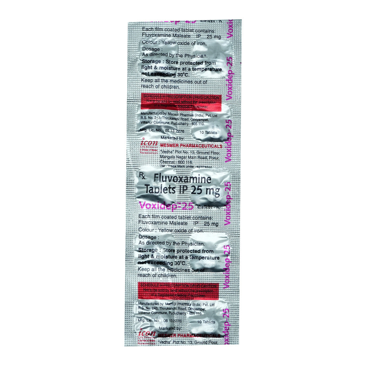 VOXIDEP 25MG TABLET, Pack of 10 TabletS VOXIDEP 25MG TABLET, Pack of 10 TabletS