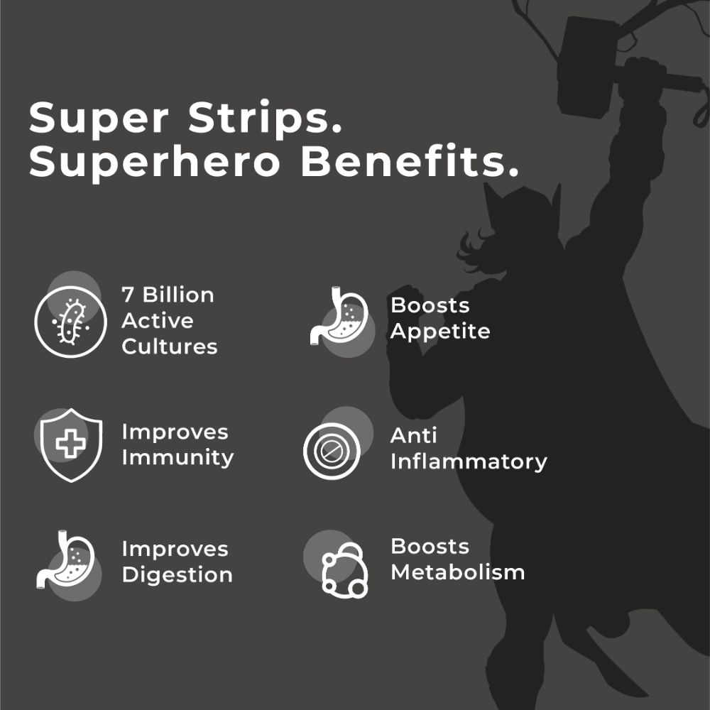 Wellbeing Nutrition Melts Into Active Marvel Probiotic, 30 Strips, Pack of 1 Wellbeing Nutrition Melts Into Active Marvel Probiotic, 30 Strips, Pack of 1