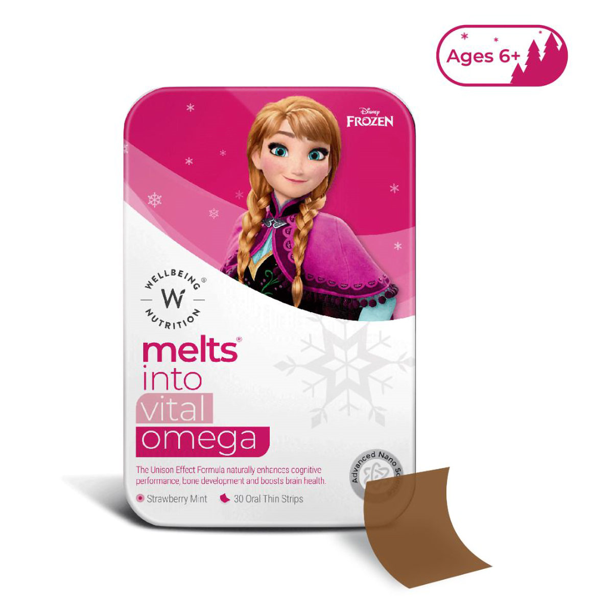 Wellbeing Nutrition Melts Into Vital Omega Frozen Strawberry Mint Flavour, 30 Strips, Pack of 1 Wellbeing Nutrition Melts Into Vital Omega Frozen Strawberry Mint Flavour, 30 Strips, Pack of 1