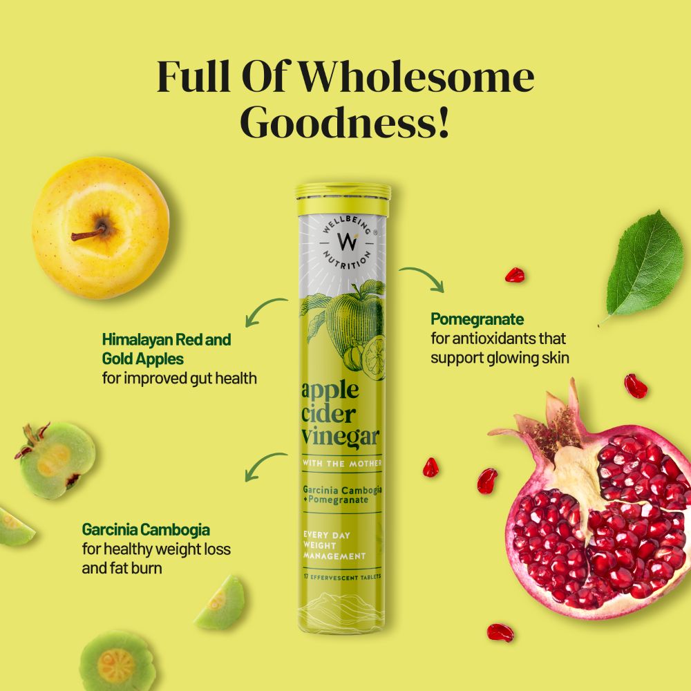 Wellbeing Nutrition Apple Cider Vinegar with The Mother, 17 Effervescent Tablets, Pack of 1 Wellbeing Nutrition Apple Cider Vinegar with The Mother, 17 Effervescent Tablets, Pack of 1