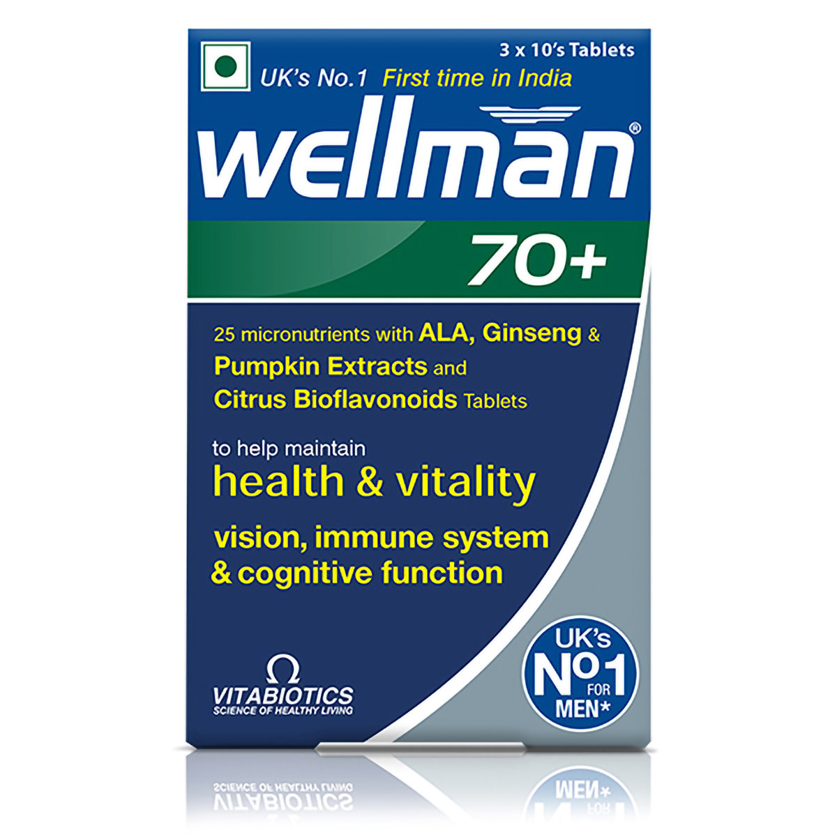 Wellman 70+ Health Supplement for Men, 30 Tablets, Pack of 30 Wellman 70+ Health Supplement for Men, 30 Tablets, Pack of 30