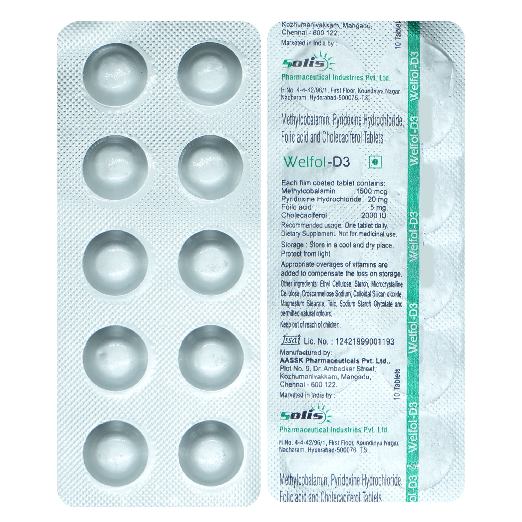 Welfol-D3 Tablet 10'S, Pack of 10 Welfol-D3 Tablet 10'S, Pack of 10
