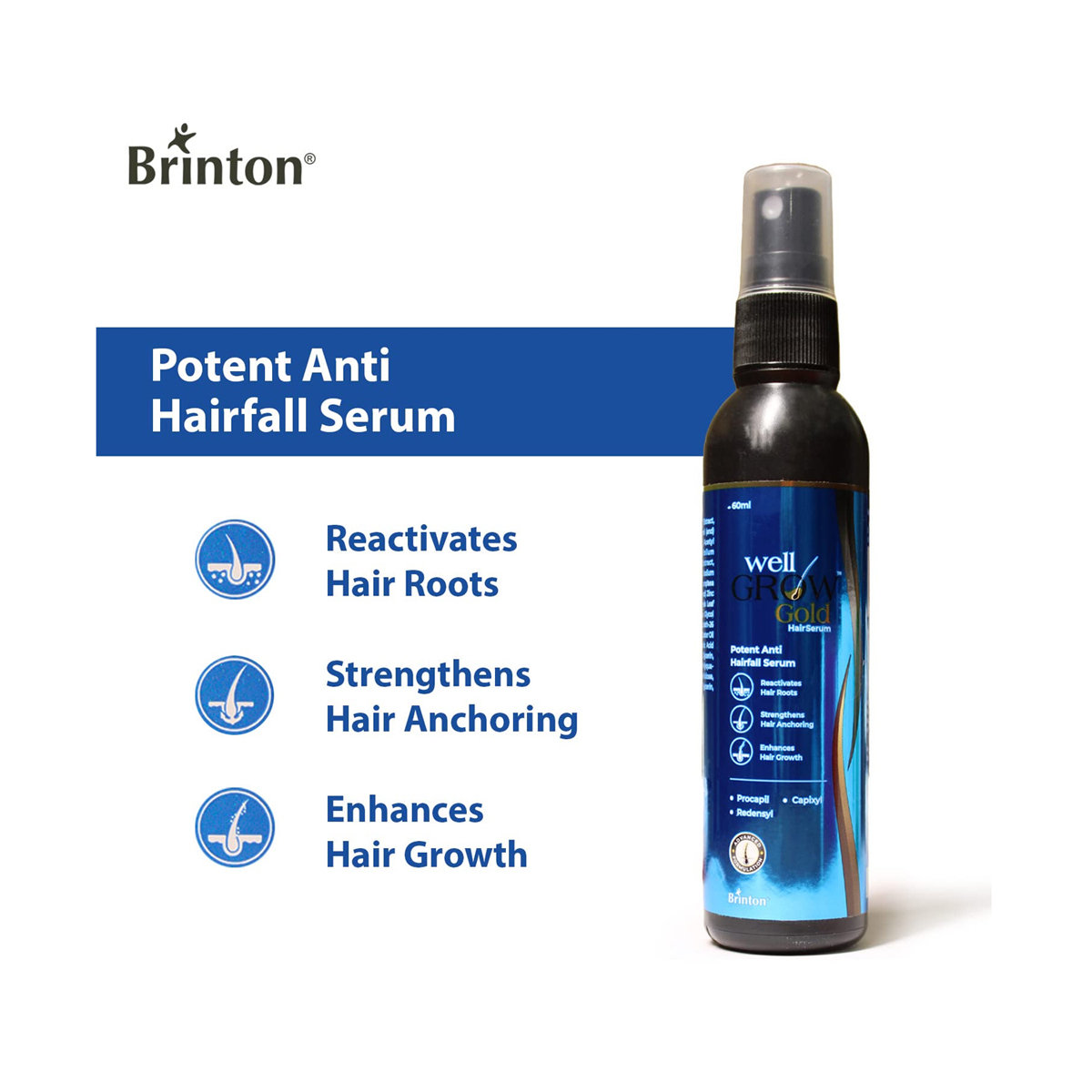 Well Grow Gold Hair Serum 60 ml, Pack of 1 Well Grow Gold Hair Serum 60 ml, Pack of 1