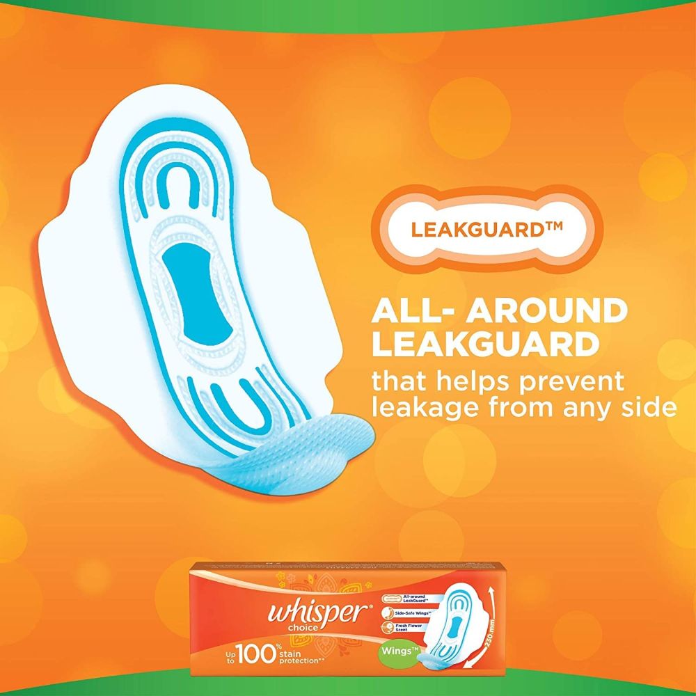 Whisper Choice Sanitary Pads Regular, 7 Count, Pack of 1 Whisper Choice Sanitary Pads Regular, 7 Count, Pack of 1