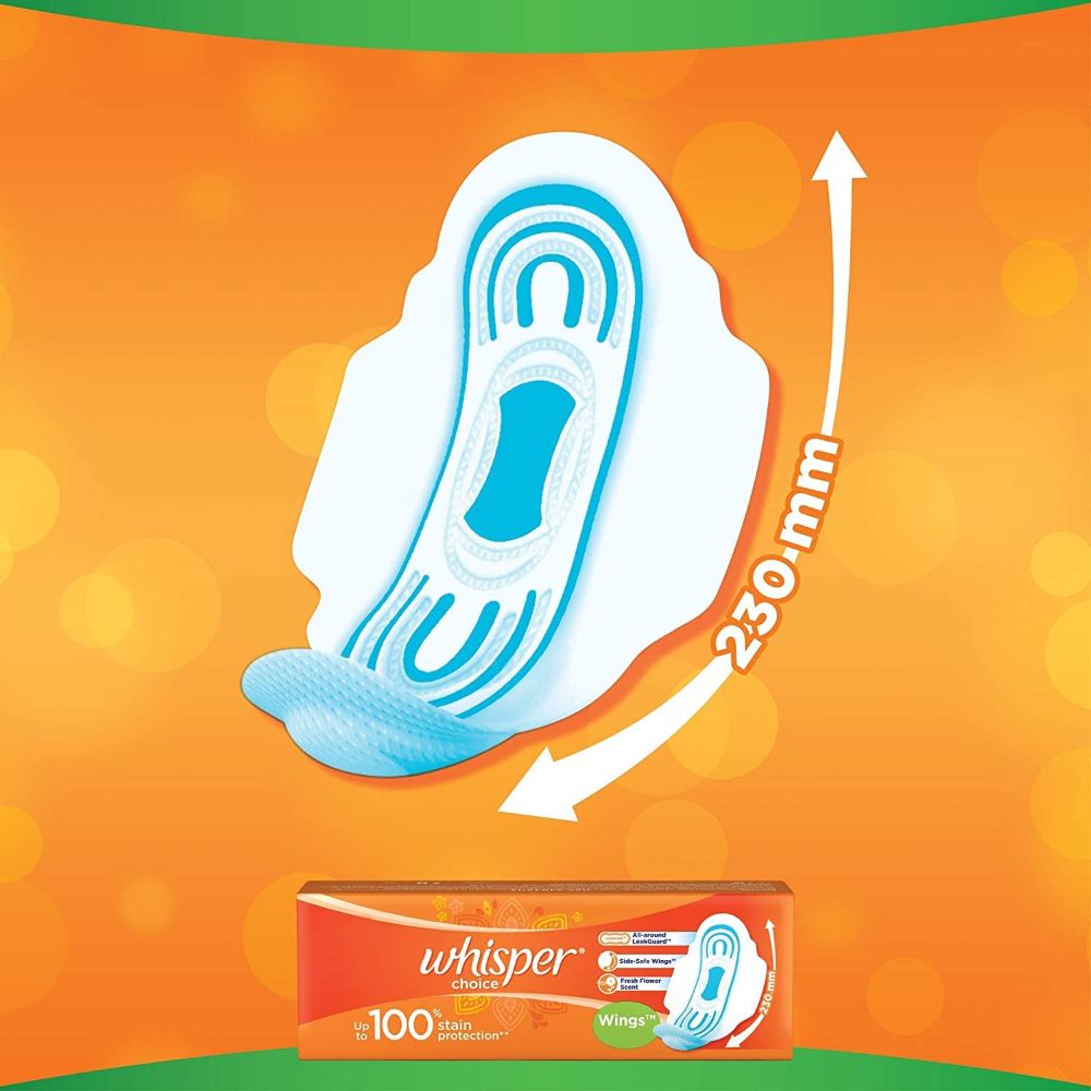 Whisper Choice Sanitary Pads Regular, 7 Count, Pack of 1 Whisper Choice Sanitary Pads Regular, 7 Count, Pack of 1