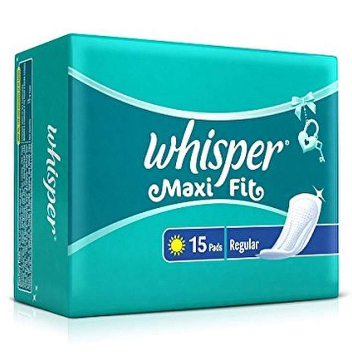 Whisper Maxi Fit Sanitary Pads Regular, 15 Count, Pack of 1 Whisper Maxi Fit Sanitary Pads Regular, 15 Count, Pack of 1