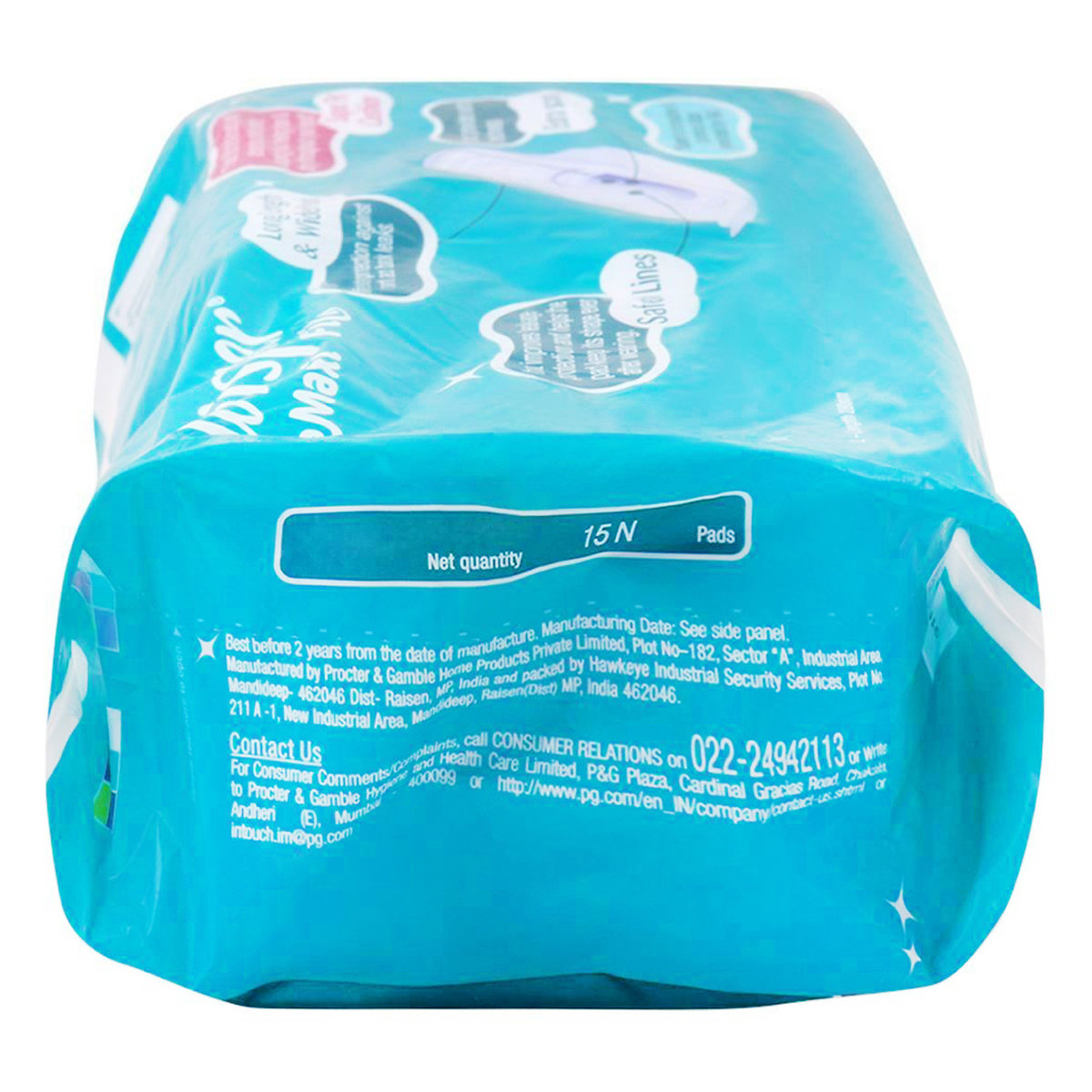 Whisper Max Fit Wings Sanitary Pads Large, 15 Count, Pack of 1 Whisper Max Fit Wings Sanitary Pads Large, 15 Count, Pack of 1