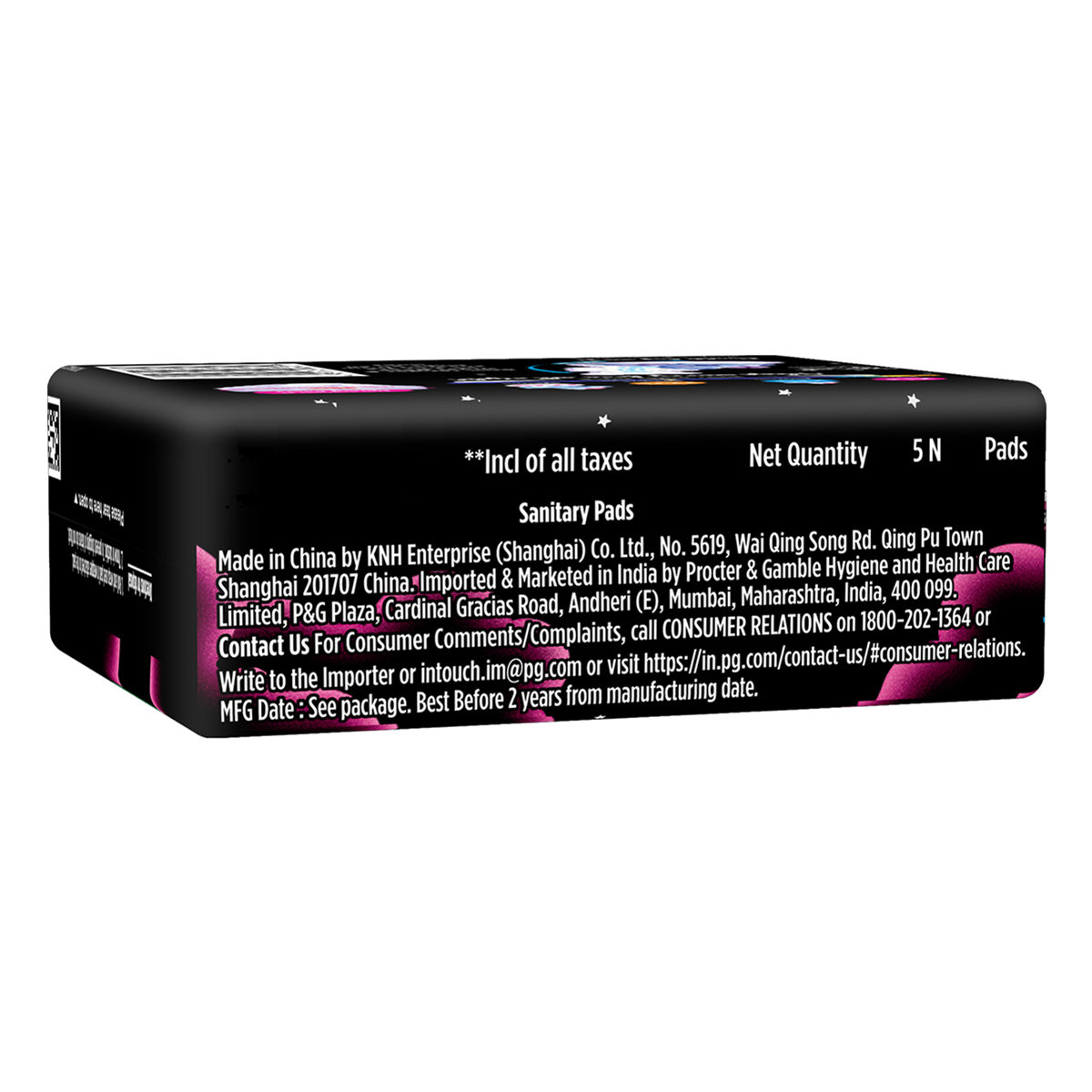 Whisper Bindazz Nights Koala Soft Sanitary Pads XXL+, 5 Count, Pack of 1 Whisper Bindazz Nights Koala Soft Sanitary Pads XXL+, 5 Count, Pack of 1