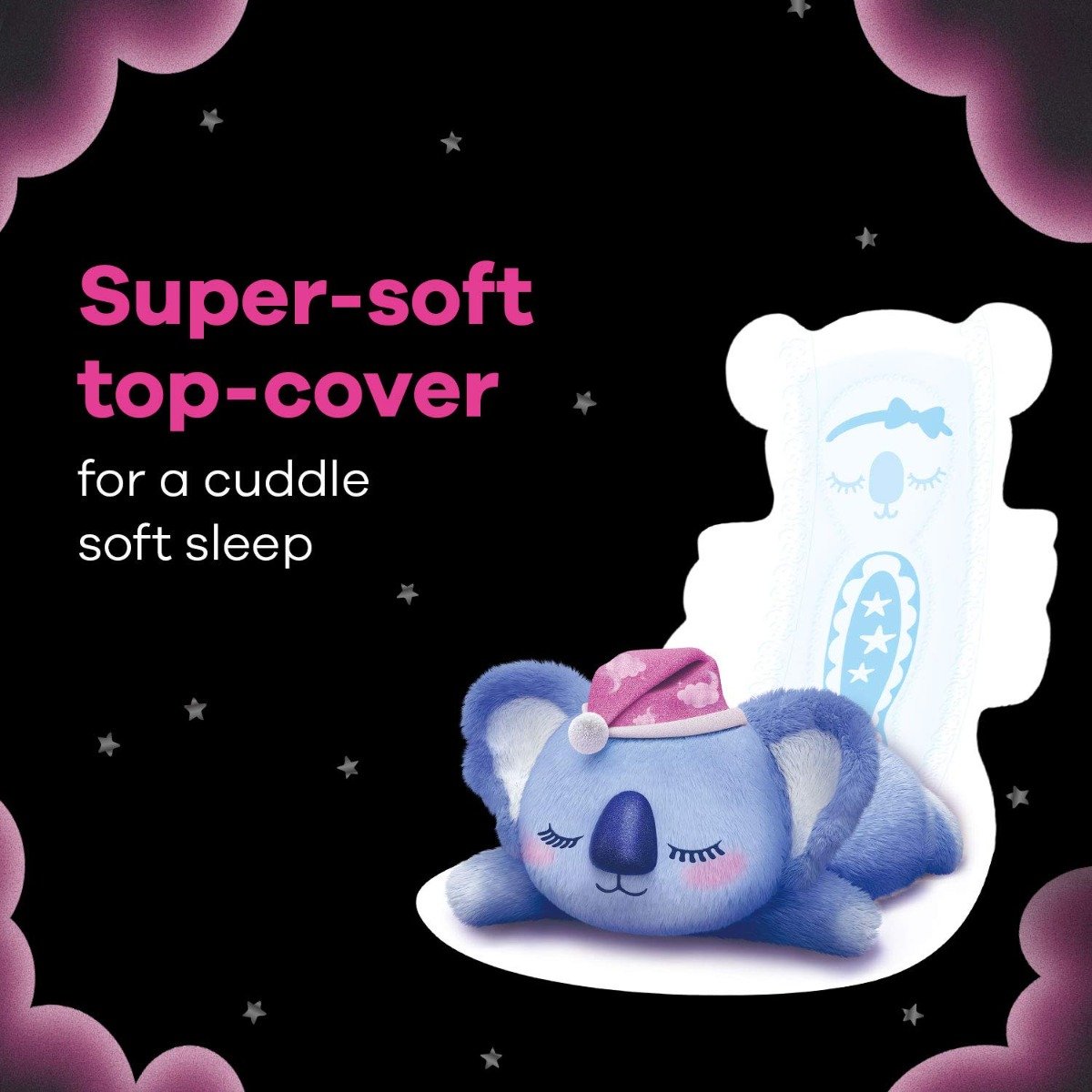 Whisper Bindazz Nights Koala Soft Sanitary Pads XXL+, 5 Count, Pack of 1 Whisper Bindazz Nights Koala Soft Sanitary Pads XXL+, 5 Count, Pack of 1