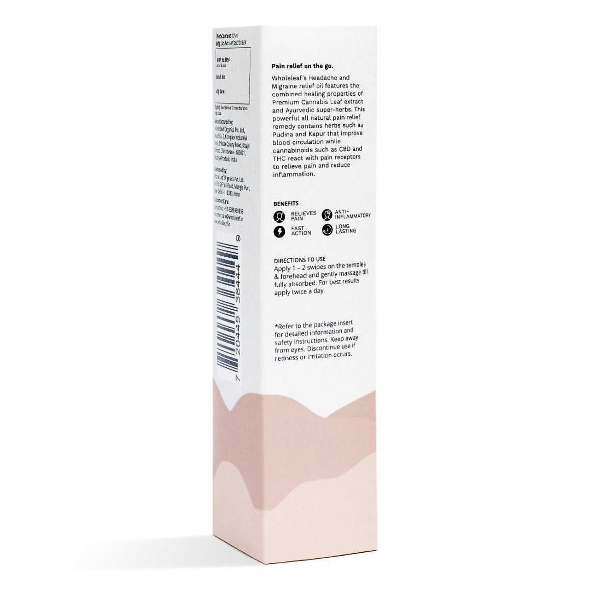 Wholeleaf Headache & Migraine Relief (CBD) Oil, 10 ml, Pack of 1 Wholeleaf Headache & Migraine Relief (CBD) Oil, 10 ml, Pack of 1