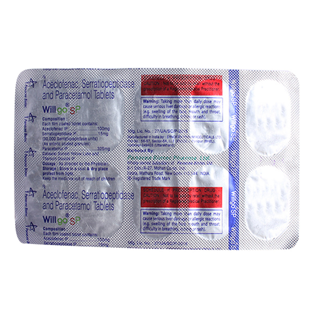 WILLGO SP TABLET 10'S, Pack of 10 TABLETS WILLGO SP TABLET 10'S, Pack of 10 TABLETS
