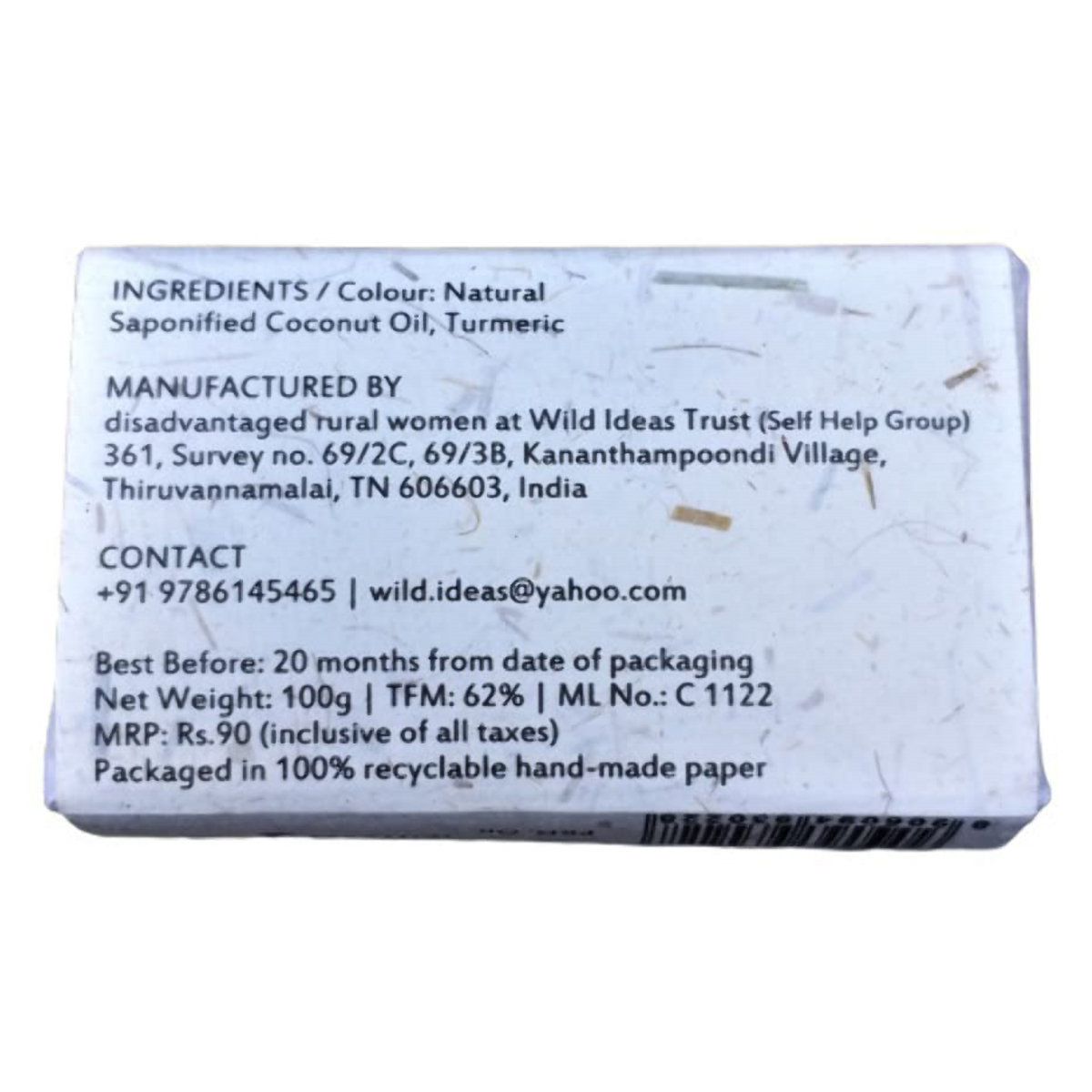 Wild Ideas Turmeric Hand Made Soap 100 gm | Helps To Detoxify & Revitalise Skin| Resists Bacteria, Pack of 1 Wild Ideas Turmeric Hand Made Soap 100 gm | Helps To Detoxify & Revitalise Skin| Resists Bacteria, Pack of 1